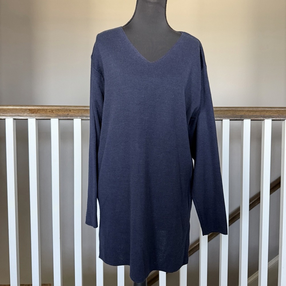 Vintage Hunt Club Wool Blend Sweater Tunic Large Preppy Resort Coastal Minimal